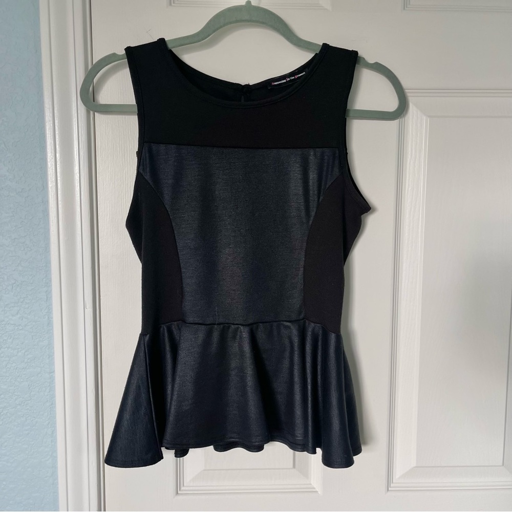 Nordstrom BP Black Dressy Peplum Tank